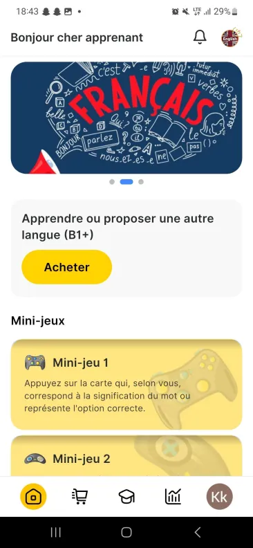 Darijapp Fonctionnalités